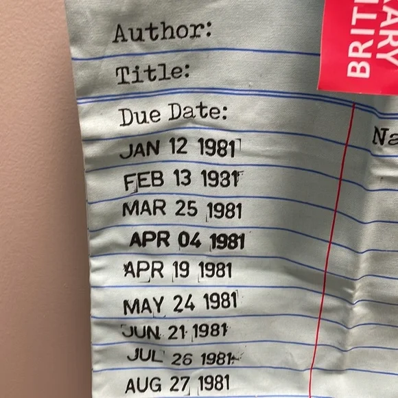 British Library Tote Bag, Blue Library Card, NWT - Picture 2 of 8